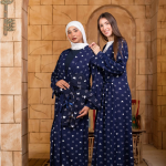 Navy Butterfly Robe Set