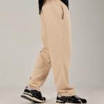 Beige Straight Sweatpants