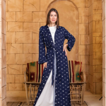 Navy Butterfly Robe Set