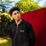 Black Faith and Luck Half Zip Sweatshirt