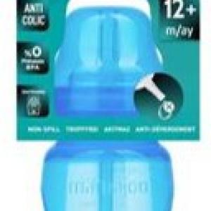 Non Spill Anti-Colic Straw Cup 270 ml Blue