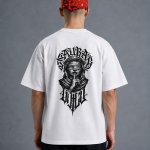 aura white boxy fit Tshirt
