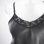 Silk Spaghetti Strap Lace Trim Camisole Pants Sleepwear Set