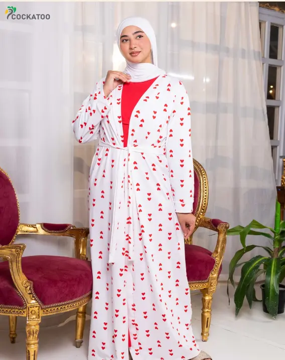 Colored Hearts Robe Set