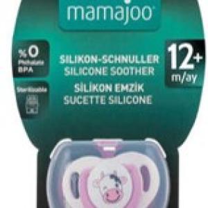 MAMAJOO 1x ORTHODONTIC SILICONE SOOTHER COW 12M+ & STORAGE BOX