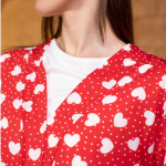 Red Hearts Robe Set