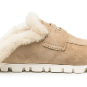 Miu Miu Suede mules - Ecru-