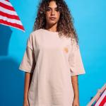 Beige Dream Chaser Oversized T-Shirt