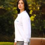White Faith and Luck Half Zip Sweatshirt
