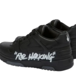 OFF-WHITE Out Of Office OOO For Walking Low Tops – Black White
