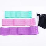 MD Original Stay Fit Resistance Bands Set, 3 Piece, Purple, Pink, Green with Mesh Storage Bag