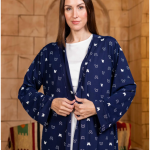 Navy Butterfly Robe Set