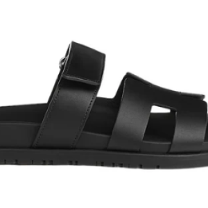 Hermes Chypre Sandal – Noir Calfskin Leather