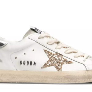 Golden Goose Super-Star off-gold glitter star