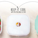" Snack Box With Ice Pack Unicorn (F19) 6""x6""x2.5"" 270ML Microwave and freezer safe"