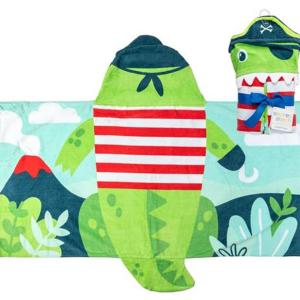 Hooded Towel Dino Pirate