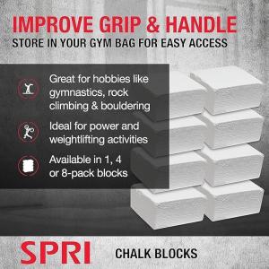 MAXIMISE YOUR POWER GRIP WITH MD STAY FIT Malaysian Cube Weight Lifting Sports Chalk Powder Blocks Anti-Slip Gymnastics Climbing Fitness Training (1 Piece), White
