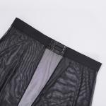 Black Sheer Mesh Bodysuit Dress Set