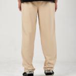 Beige Straight Sweatpants