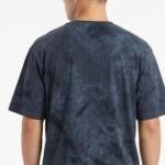 Black Small Print Oversized Fashion T-Shirt