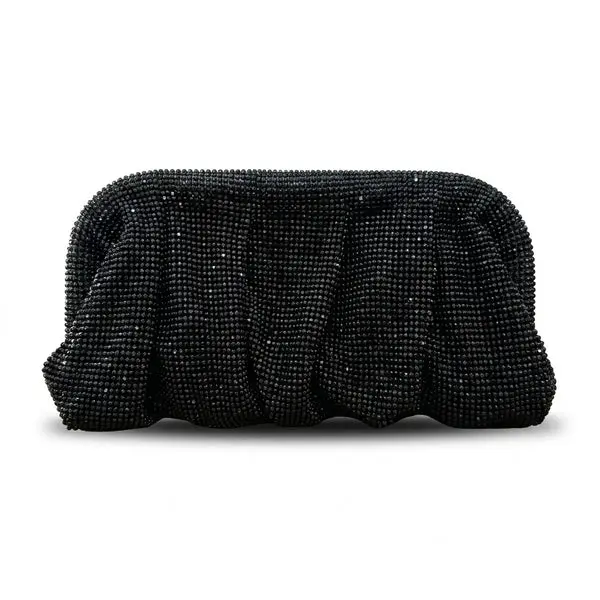 Ruched Golden Shimmer Evening Bag VS-56
