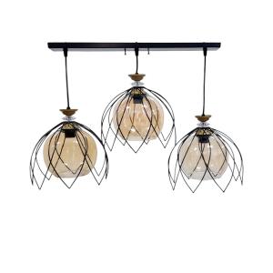 دلاية وردة ثلاثي معدن أسود