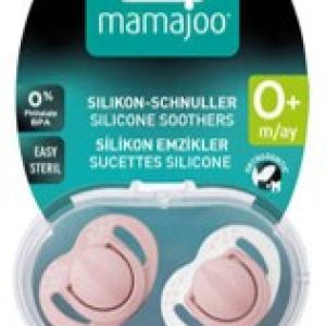 Twin Orthodontic Silicone Soothers Powder Pink 0m+ with Sterilization & Storage Box