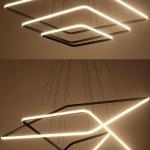 LED metal ceiling lamp 75x60cm + Free Remote