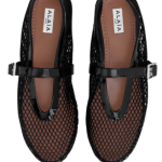 Alaïa Fishnet Ballerina Flats | Black