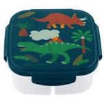 " Snack Box With Ice Pack Dino (F19) 6""x6""x2.5"" 270ML Microwave and freezer safe"