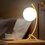 Table Lamp Glass & Steel 024485