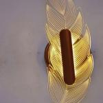 Aluminium and Acrylic Wall Lamp Gold - 20x8x8 cm
