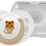 MAMAJOO 1x ORTHODONTIC SILICONE SOOTHER TIGER 12M+ & STORAGE BOX