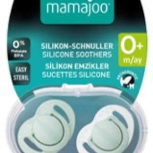 Twin Orthodontic Silicone Soothers Powder Green 0m+ with Sterilization & Storage Box