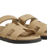 Hermes Chypre Sandal Beige Suede