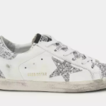 Golden Goose Super-Star White Silver Glitter