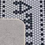 Hexagon Digital Bathroom Set Non Slip 3Pieces