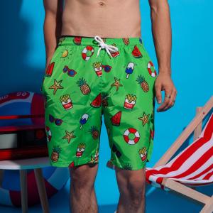 Green Beach Bites Swim Shorts