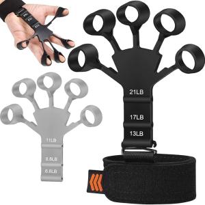 M D Stay Fit MD Hand Grip Strengthener - Adjustable Finger Stretcher for Rock Climbing, Hand Therapy, Arthritis Pain Relief, Carpal Tunnel