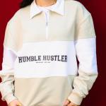 Gray Humble Hustler Half Zip Sweatshirt