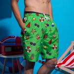 Green Beach Bites Swim Shorts