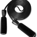 MD Stay Fit Fitness Black Jump Rope, Foam Handles, Bearing Bearing