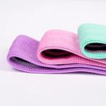 MD Original Stay Fit Resistance Bands Set, 3 Piece, Purple, Pink, Green with Mesh Storage Bag
