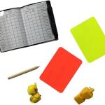 Referee Set from md stay fit with Red, Yellow Cards, Whistle, Notebook, Pencil and Professional Match Official Set