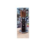 7-piece knife and scissors set with stand
