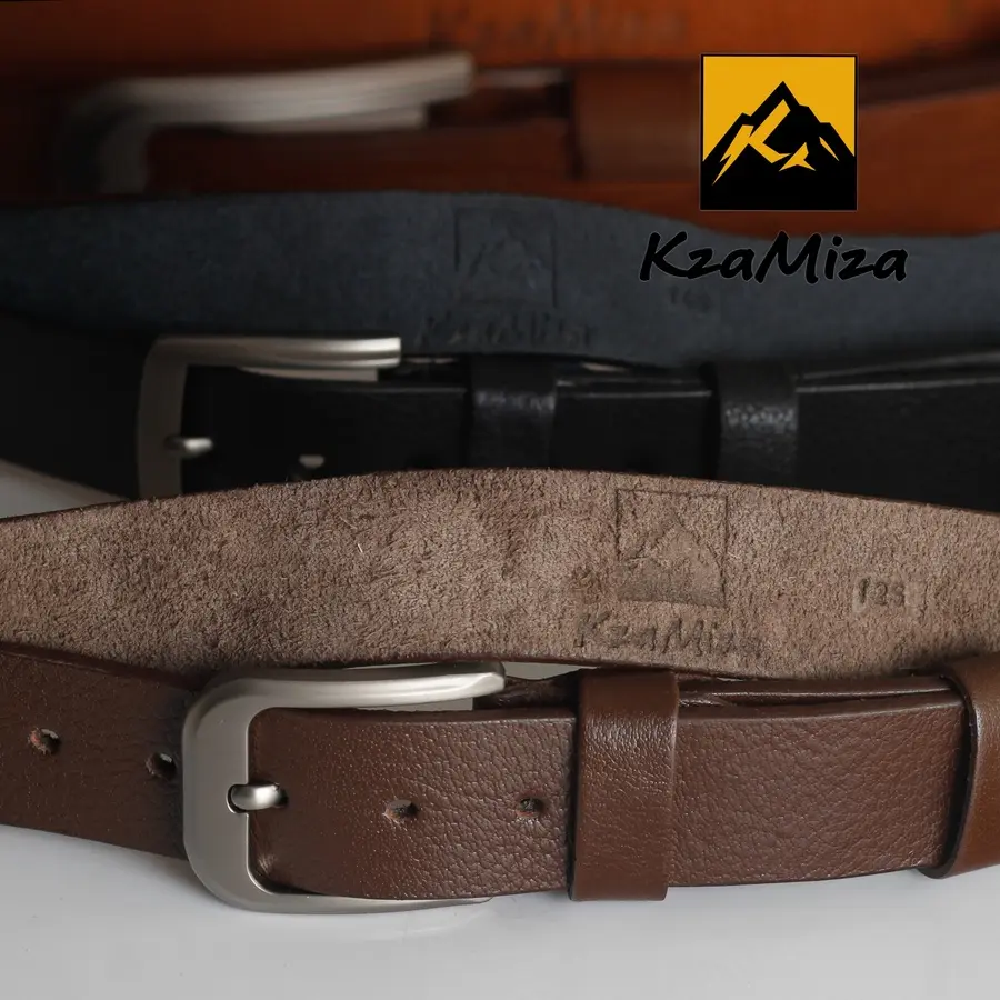 حزام رجالي كاجوال جلد طبيعي 100% توكة ستانلس مستوردة Leather