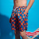 Orange Retro Swim Shorts