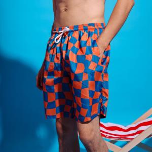 Orange Retro Swim Shorts