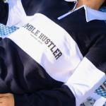 Navy Blue Humble Hustler Half Zip Sweatshirt