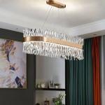 Iron and Crystal Chandelier Gold - 35x70x100 cm